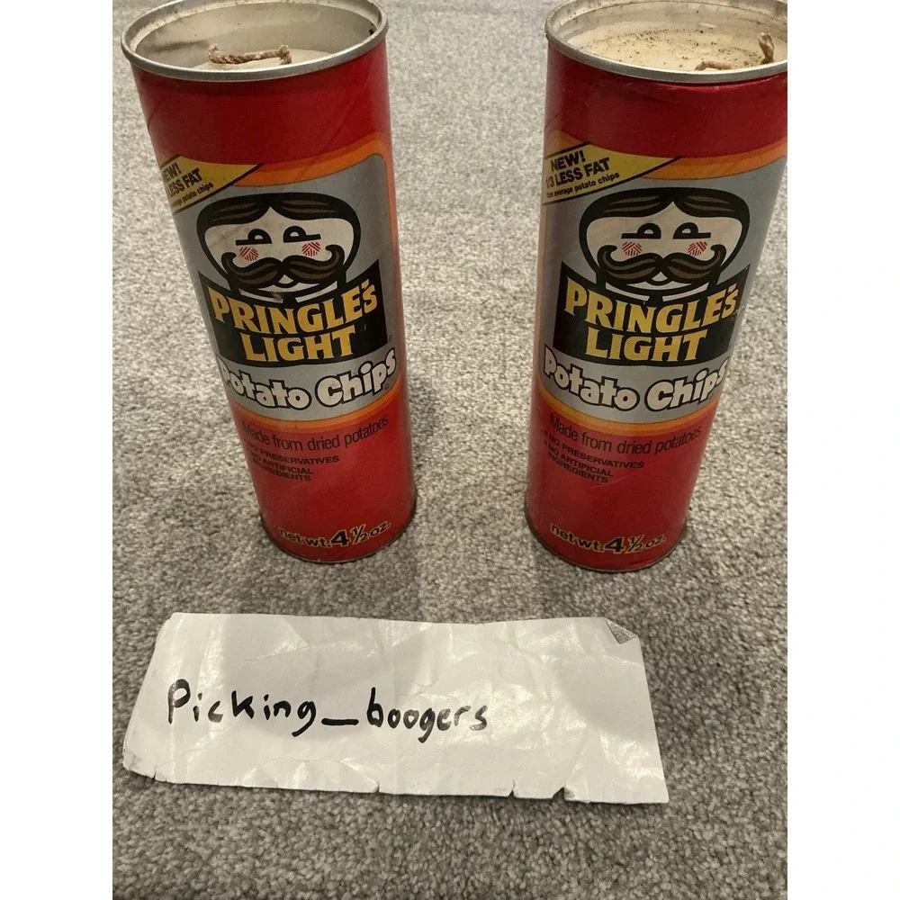 Vintage‎ Early 80s Pringles Light Potato Chips Candle Ready To Be Used